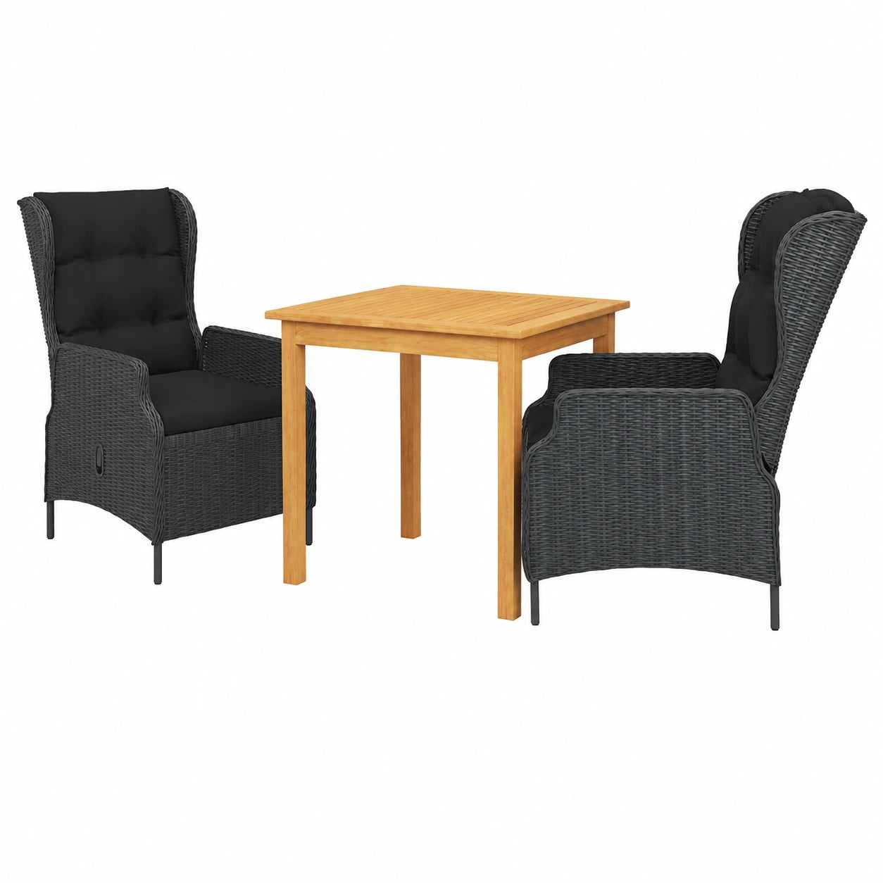 Salon de jardin, 3 pièces, coloris gris, pour la terrasse ou le jardin