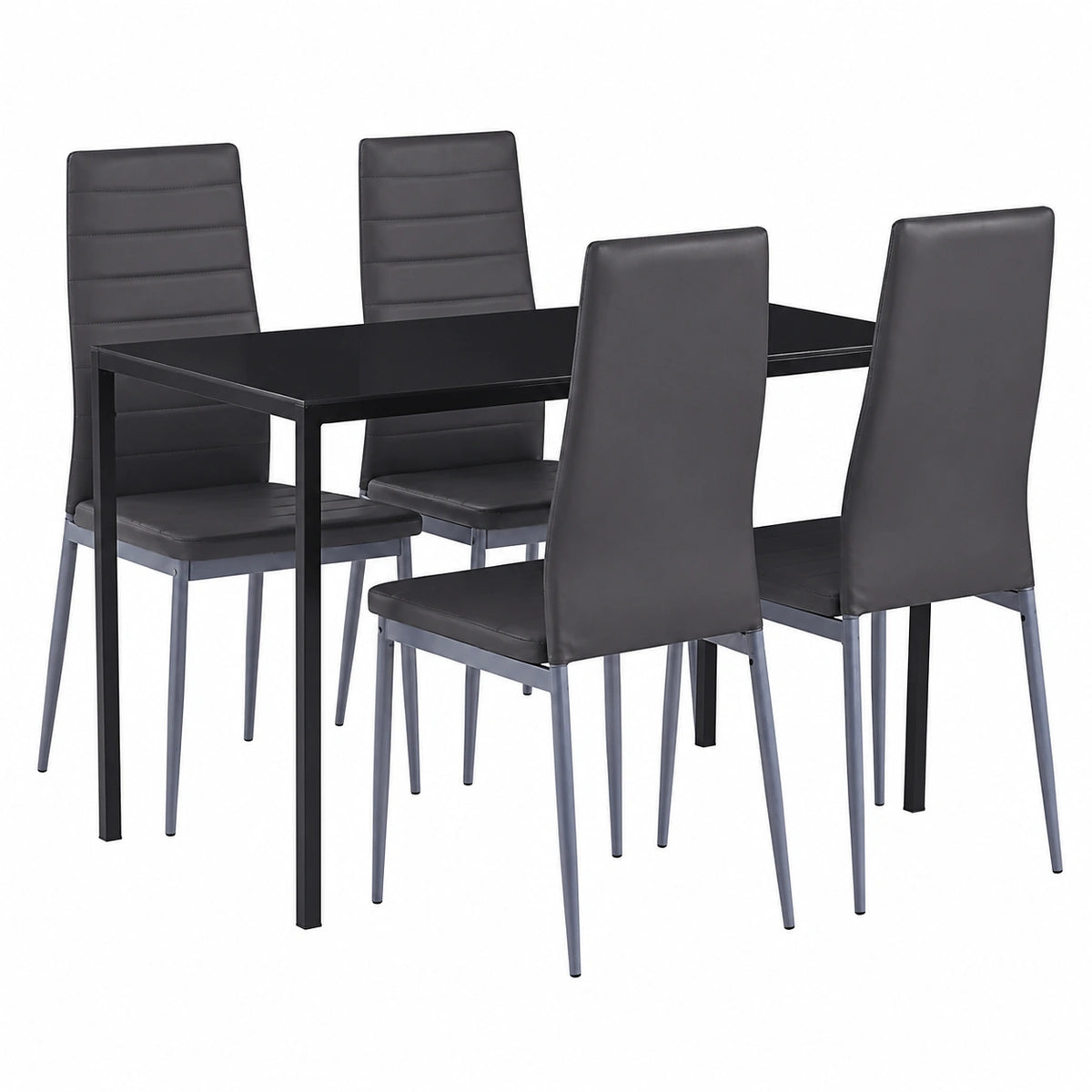 Meuble polyvalent, 5 pièces, coloris gris, pour les espaces de vie