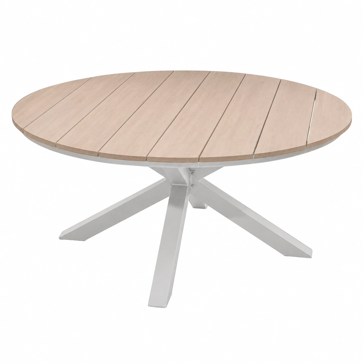 Table, 8 places, en aluminium, coloris blanc, pour les espaces de vie