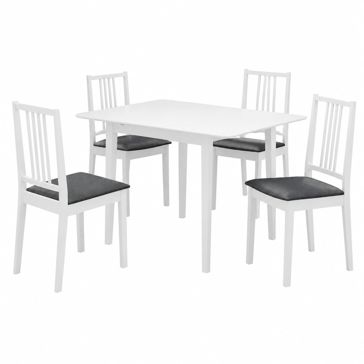 Meuble polyvalent, en panneaux de bois, coloris blanc, 5 pièces, pour les espaces de vie