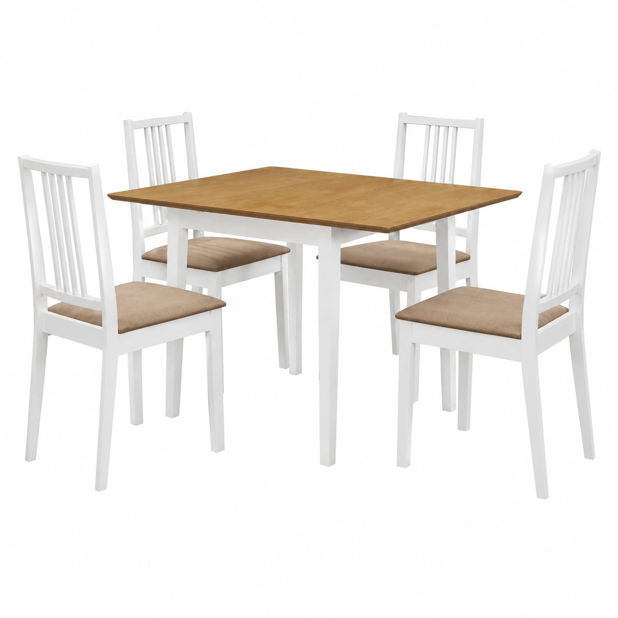 Meuble polyvalent, en panneaux de bois, coloris blanc, 5 pièces, pour les espaces de vie