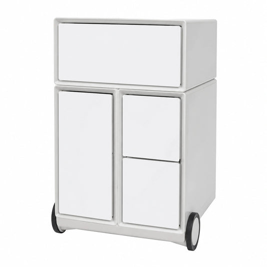 Bureau, avec tiroirs, coloris noir et blanc, pour l’espace de travail