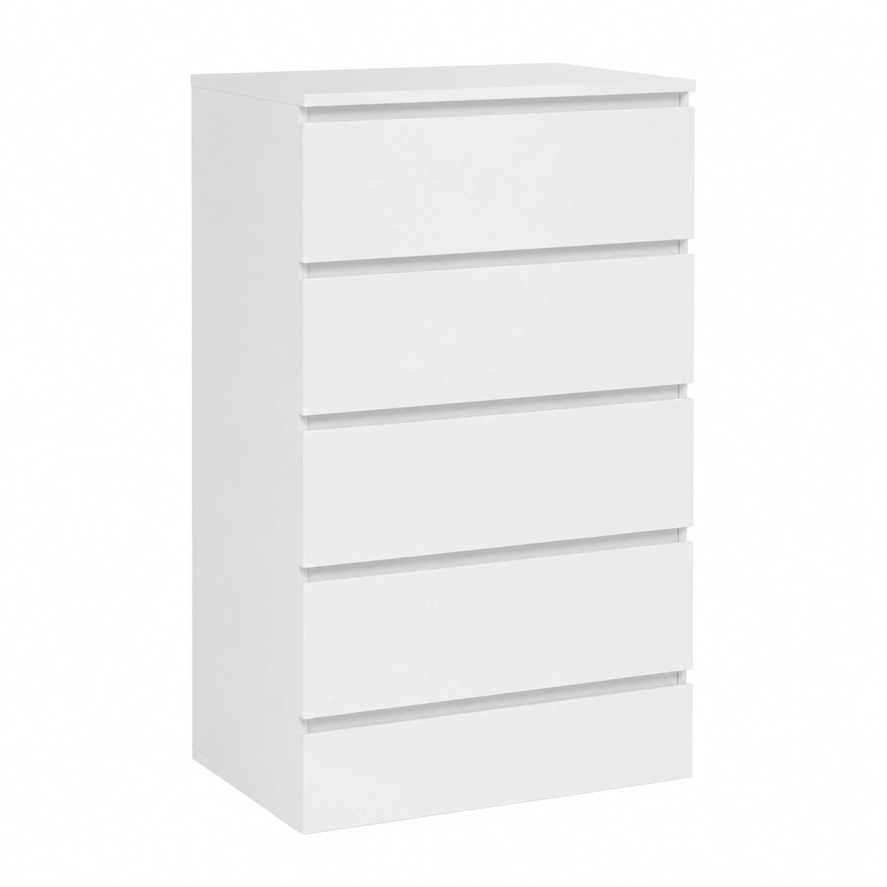 Commode, avec tiroirs, coloris blanc, 55 x 33 x 100 cm, pour la chambre ou le salon